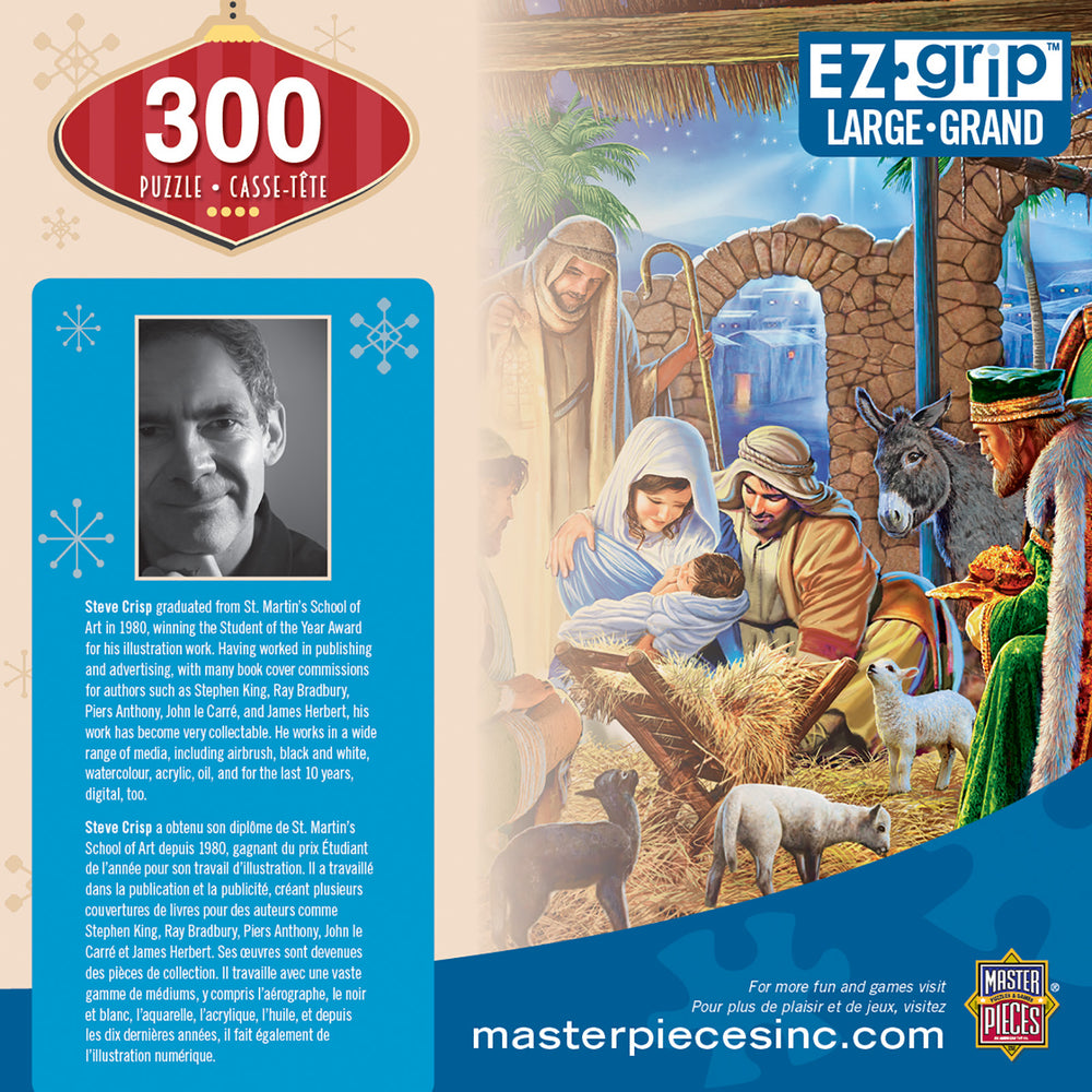 Puzzle Masterpieces:  300 Piece EzGrip Holiday - Away in a Manger