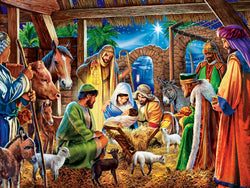 Puzzle Masterpieces:  300 Piece EzGrip Holiday - Away in a Manger