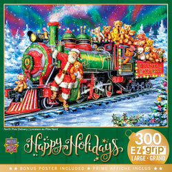 Puzzle Masterpieces:  300 Piece EzGrip Holiday - North Pole Delivery