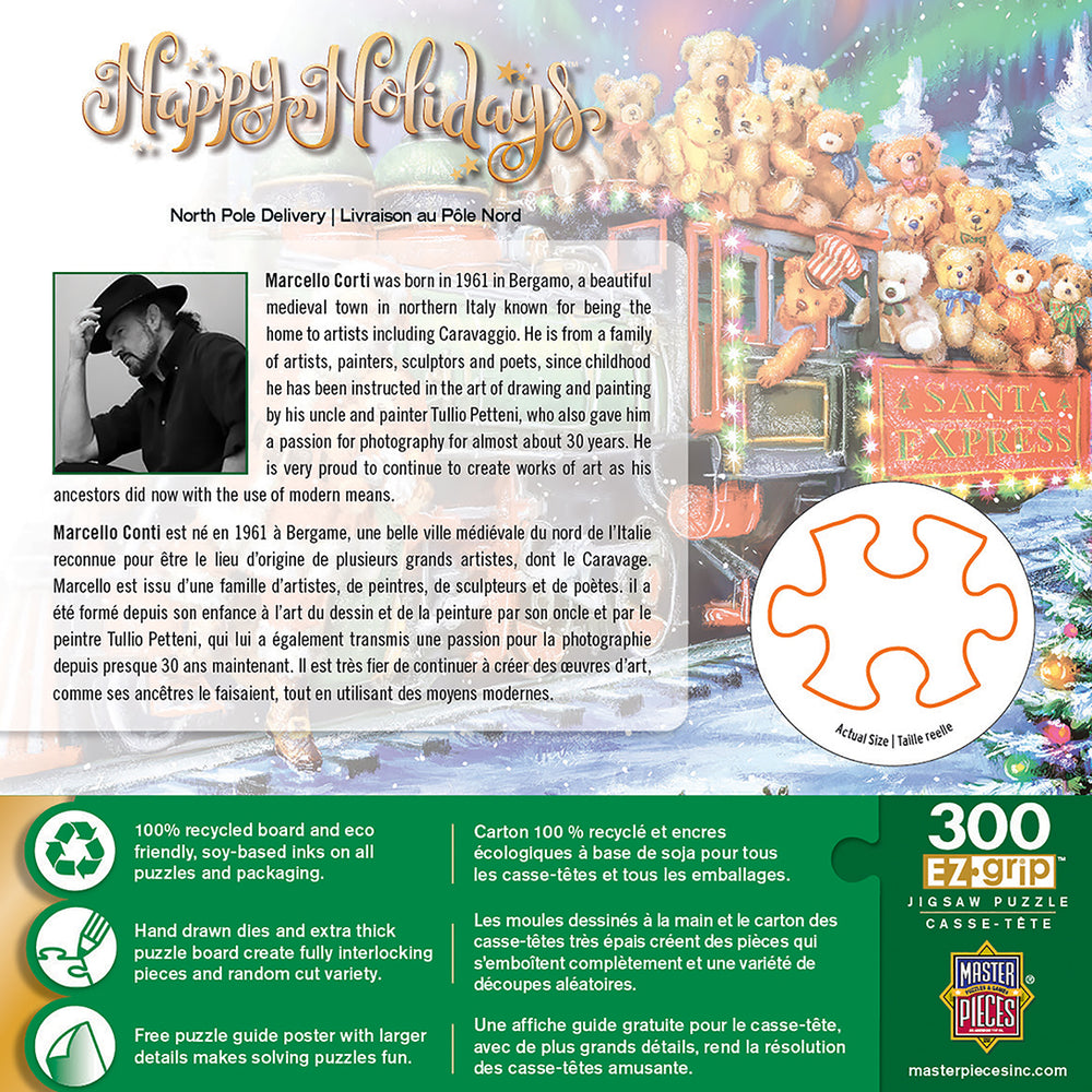 Puzzle Masterpieces:  300 Piece EzGrip Holiday - North Pole Delivery