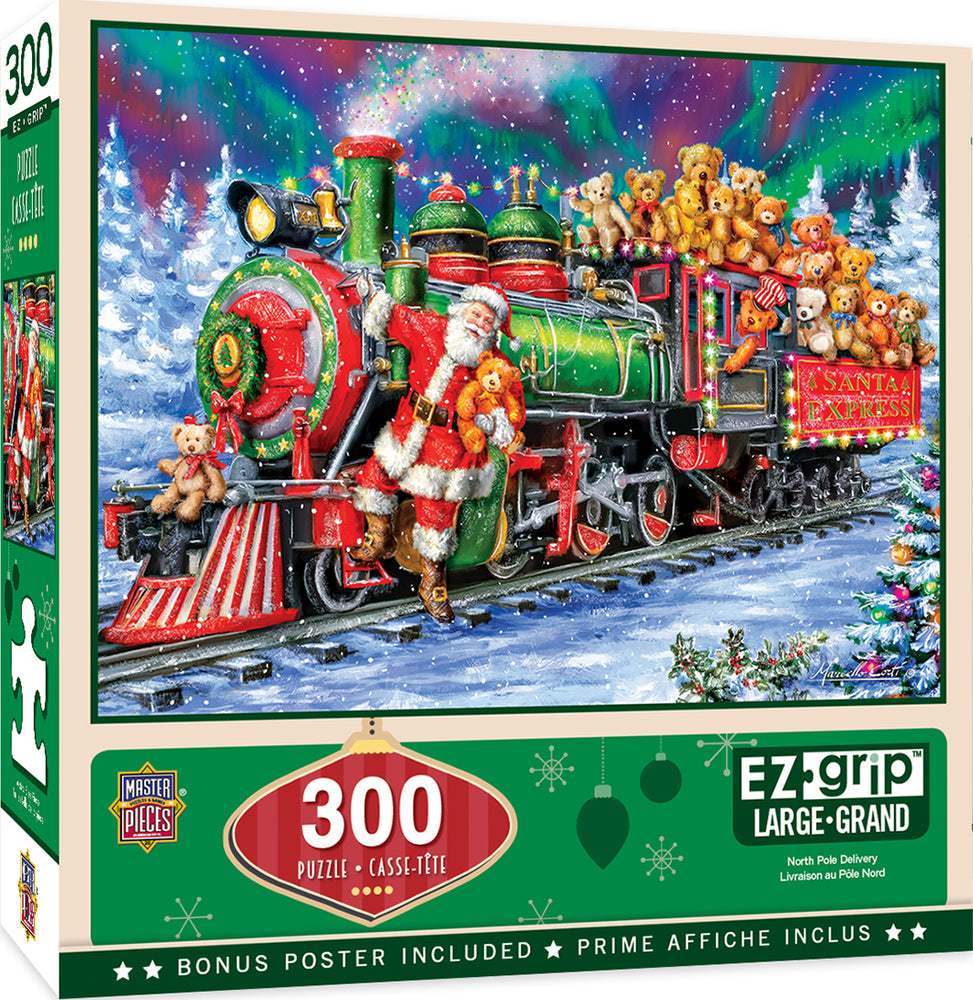 Puzzle Masterpieces:  300 Piece EzGrip Holiday - North Pole Delivery