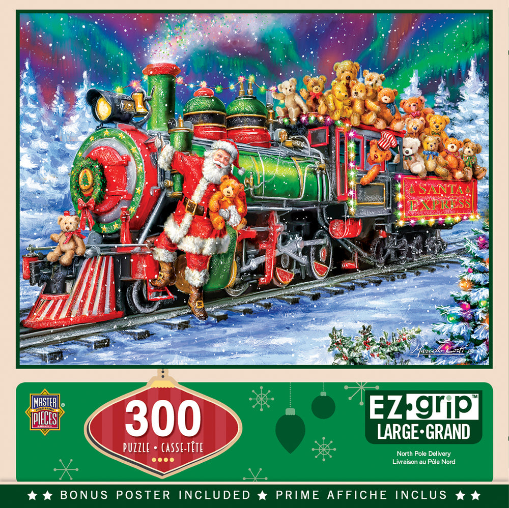 Puzzle Masterpieces:  300 Piece EzGrip Holiday - North Pole Delivery
