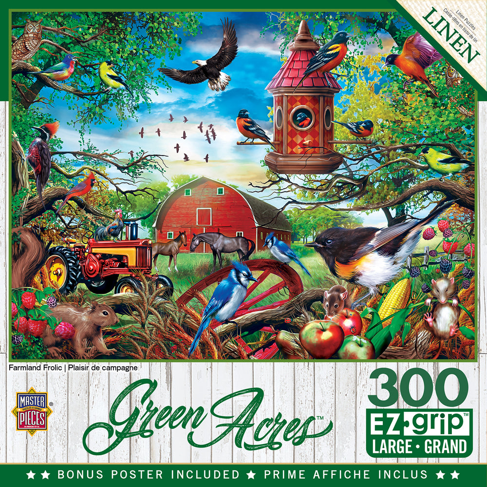 Puzzle Masterpieces:  300 piece EzGrip Green Acres - Farmland Frolic