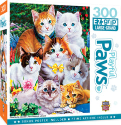 Puzzle Masterpieces:  300 Piece EZGrip Playful Paws - Puuurfectly Adorable