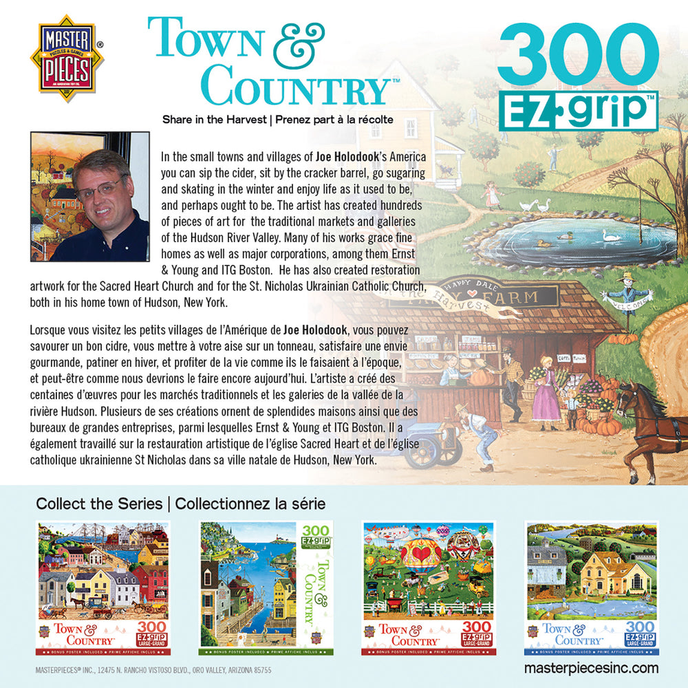 Puzzle Masterpieces:  300 Piece EZGrip Town & Country - Share in the Harvest