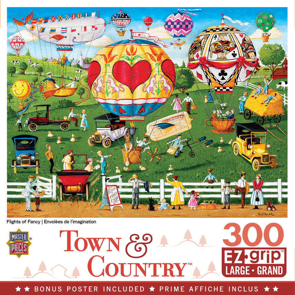Puzzle Masterpieces:  300 Piece EZGrip Town & Country - Flights of Fancy