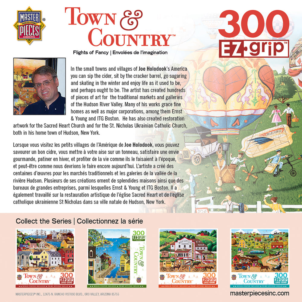 Puzzle Masterpieces:  300 Piece EZGrip Town & Country - Flights of Fancy