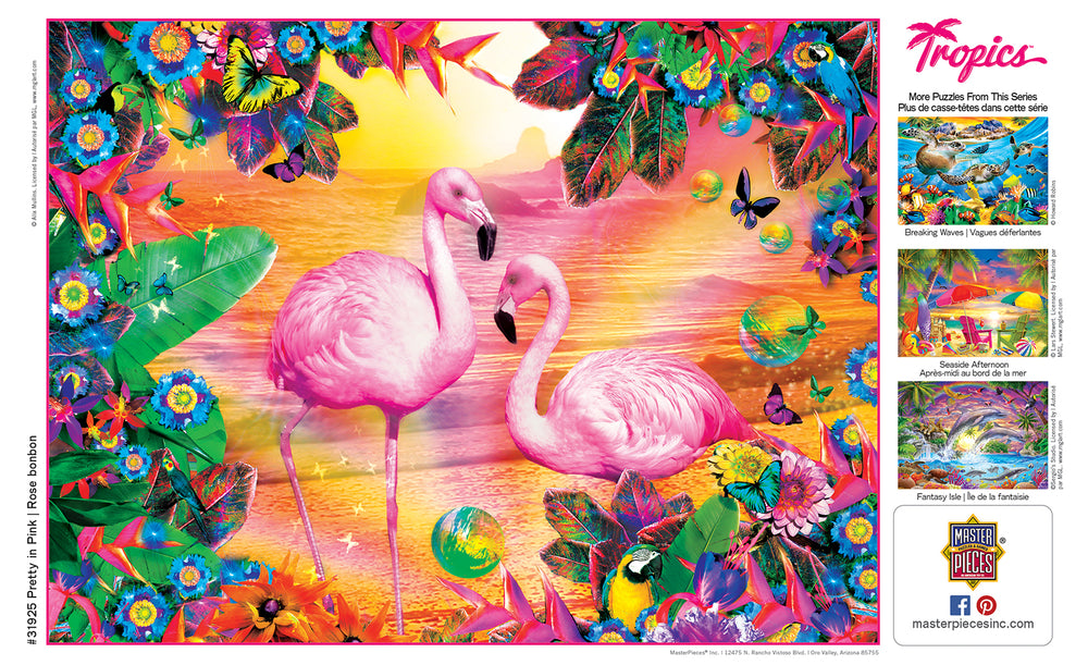 Puzzle Masterpieces:  300 piece EzGrip Tropics - Pretty in Pink