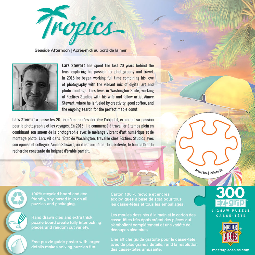 Puzzle Masterpieces:  300 Piece EzGrip Tropics - Seaside Afternoon
