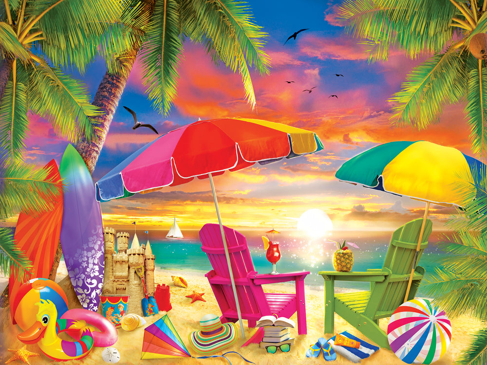 Puzzle Masterpieces:  300 Piece EzGrip Tropics - Seaside Afternoon