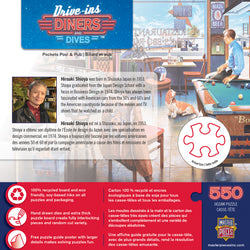 Puzzle Masterpieces:  550 Piece Drive-Ins, Diners and Dives - Pockets Pool & Pub
