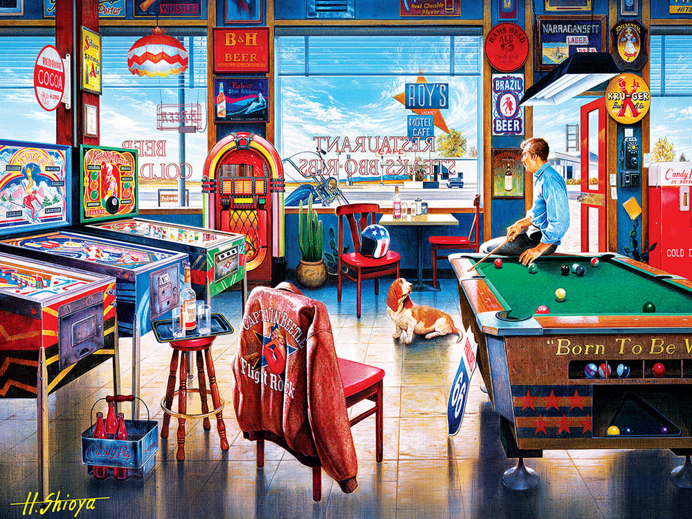 Puzzle Masterpieces:  550 Piece Drive-Ins, Diners and Dives - Pockets Pool & Pub