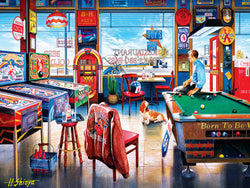 Puzzle Masterpieces:  550 Piece Drive-Ins, Diners and Dives - Pockets Pool & Pub