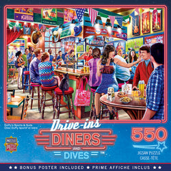 Puzzle Masterpieces:  550 Piece Drive-Ins, Diners and Dives - Duffy's Sports & Suds