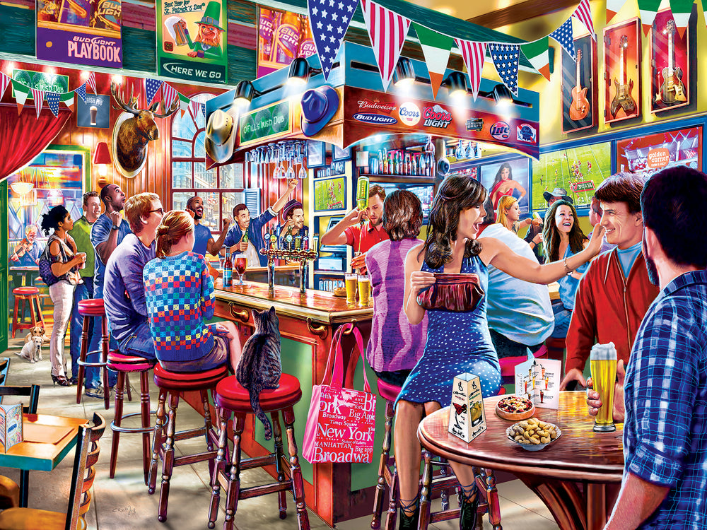Puzzle Masterpieces:  550 Piece Drive-Ins, Diners and Dives - Duffy's Sports & Suds