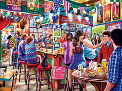 Puzzle Masterpieces:  550 Piece Drive-Ins, Diners and Dives - Duffy's Sports & Suds