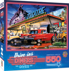 Puzzle Masterpieces:  550 Piece Drive-Ins, Diners and Dives - Starlite Drive-In
