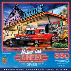 Puzzle Masterpieces:  550 Piece Drive-Ins, Diners and Dives - Starlite Drive-In