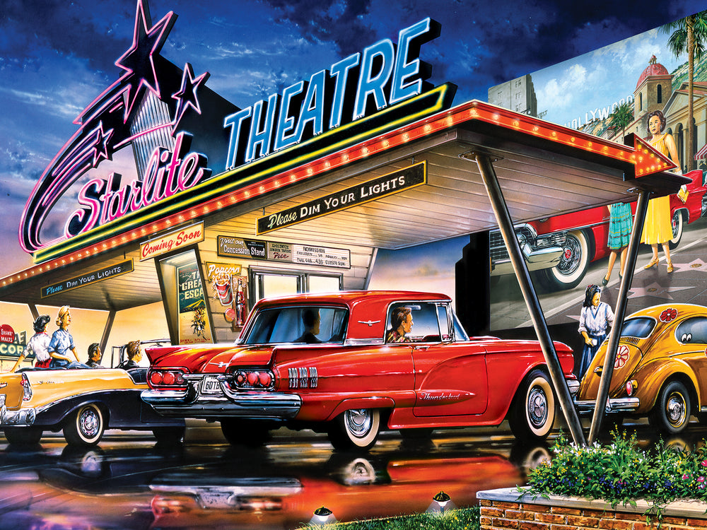 Puzzle Masterpieces:  550 Piece Drive-Ins, Diners and Dives - Starlite Drive-In