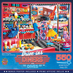 Puzzle Masterpieces:  550 Piece Drive-Ins Diners and Dives - Good Times Diner