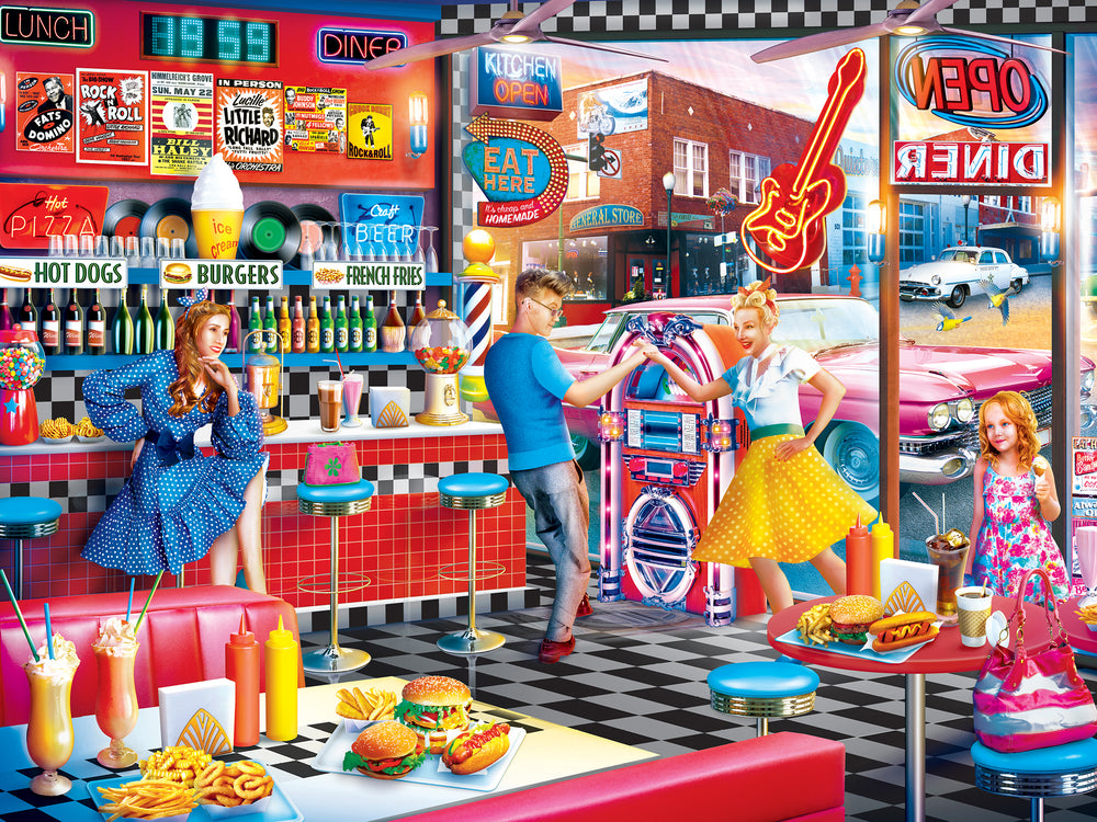 Puzzle Masterpieces:  550 Piece Drive-Ins Diners and Dives - Good Times Diner