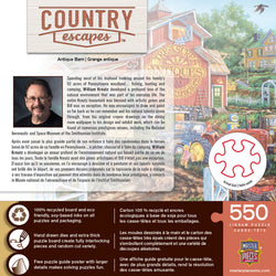 Puzzle Masterpieces:  500 Piece Country Escapes - Antique Barn
