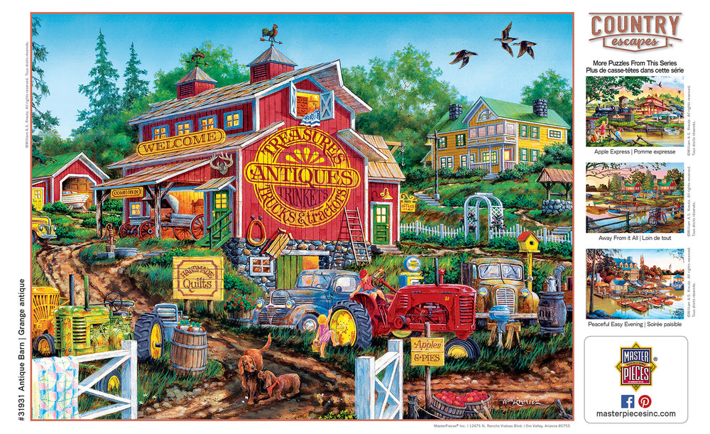 Puzzle Masterpieces:  500 Piece Country Escapes - Antique Barn