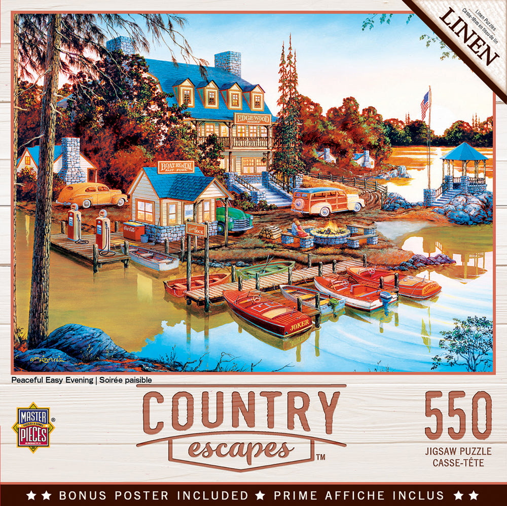 Puzzle Masterpieces:  550 Piece Country Escapes - Peaceful Easy Evening