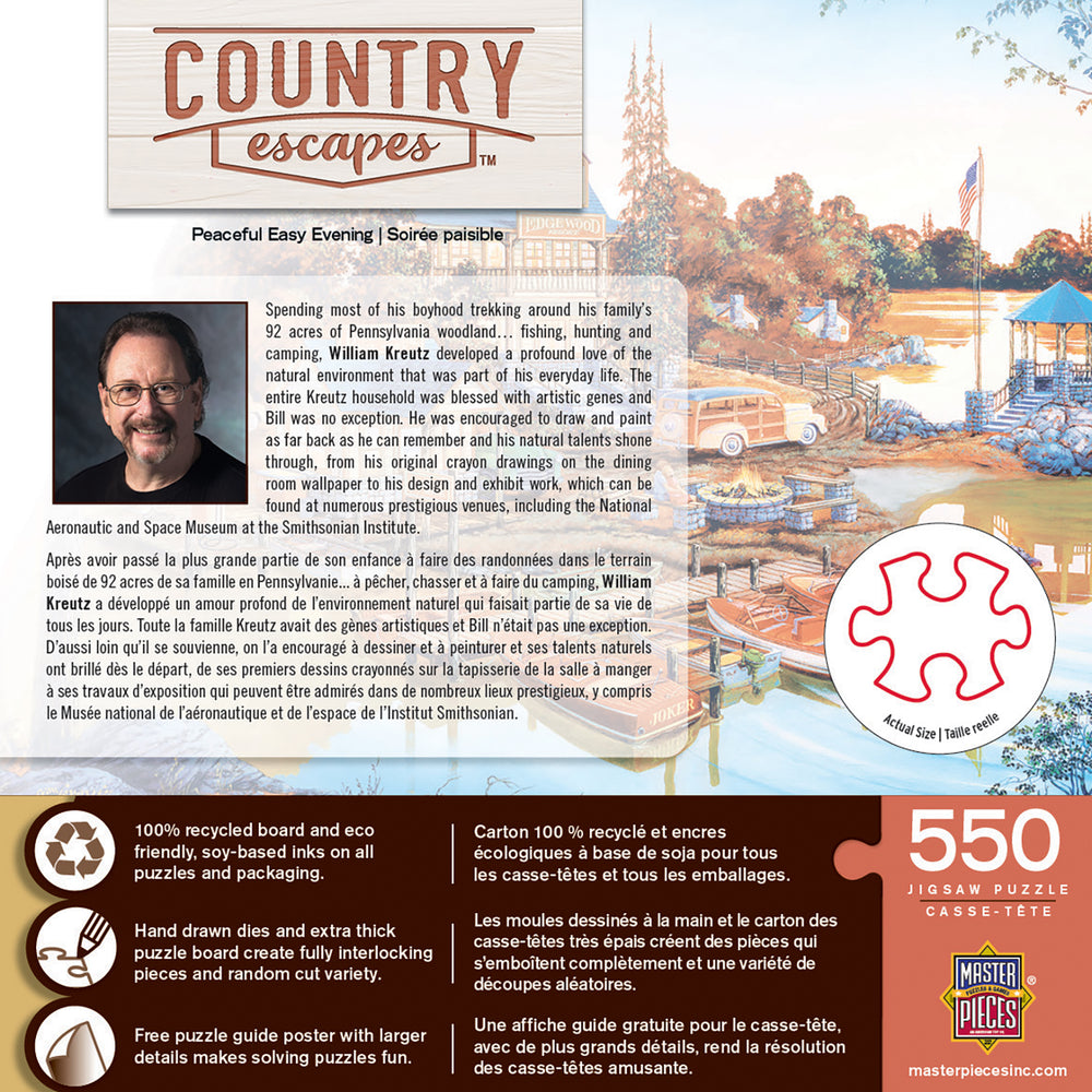 Puzzle Masterpieces:  550 Piece Country Escapes - Peaceful Easy Evening
