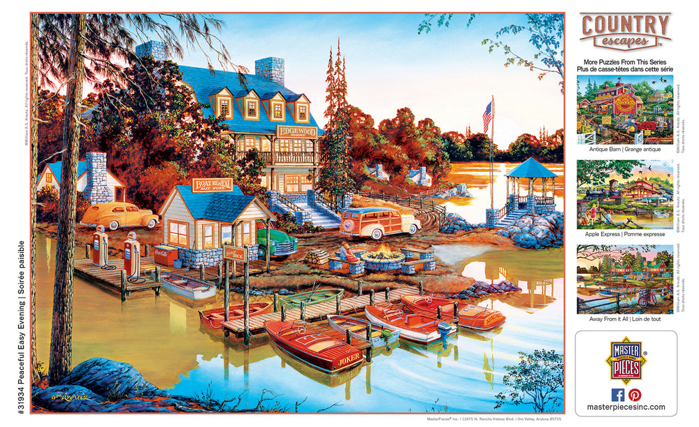 Puzzle Masterpieces:  550 Piece Country Escapes - Peaceful Easy Evening