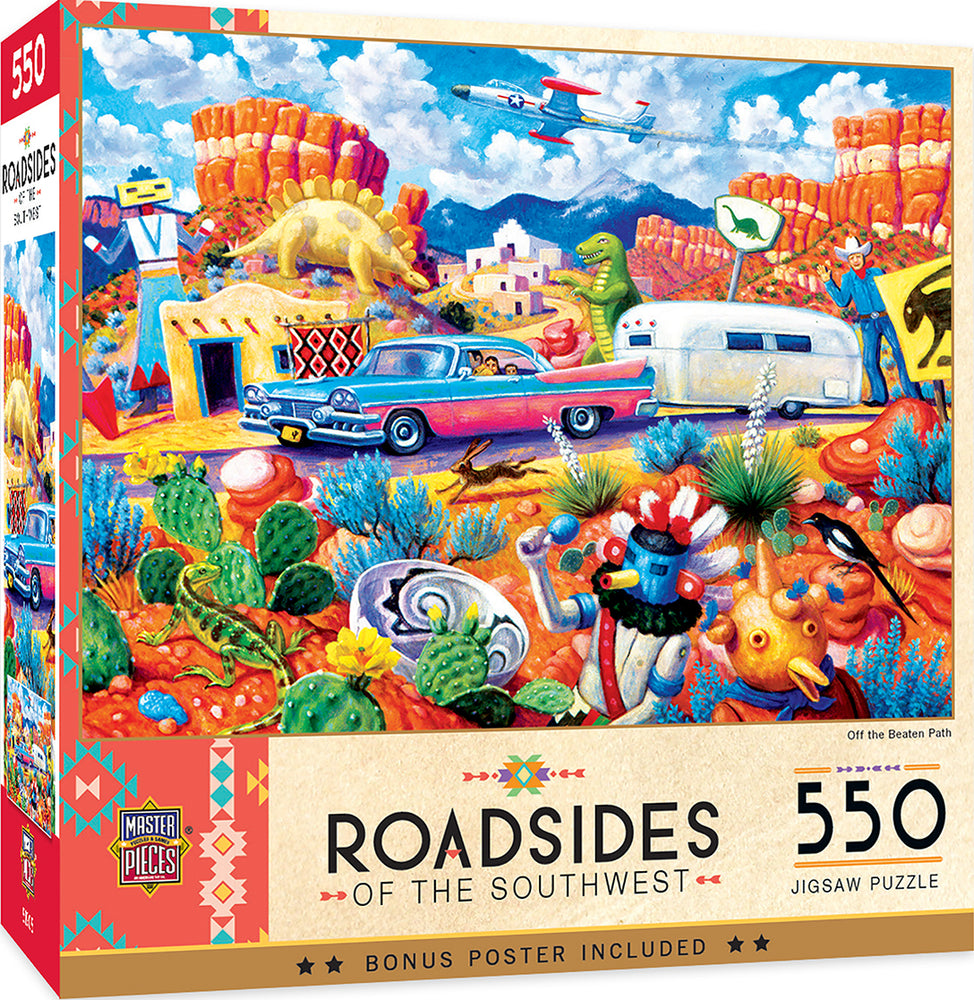 Puzzle Masterpieces:  550 Piece Roadsides of the Southwest - Off the Beaten Path