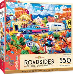 Puzzle Masterpieces:  550 Piece Roadsides of the Southwest - Off the Beaten Path