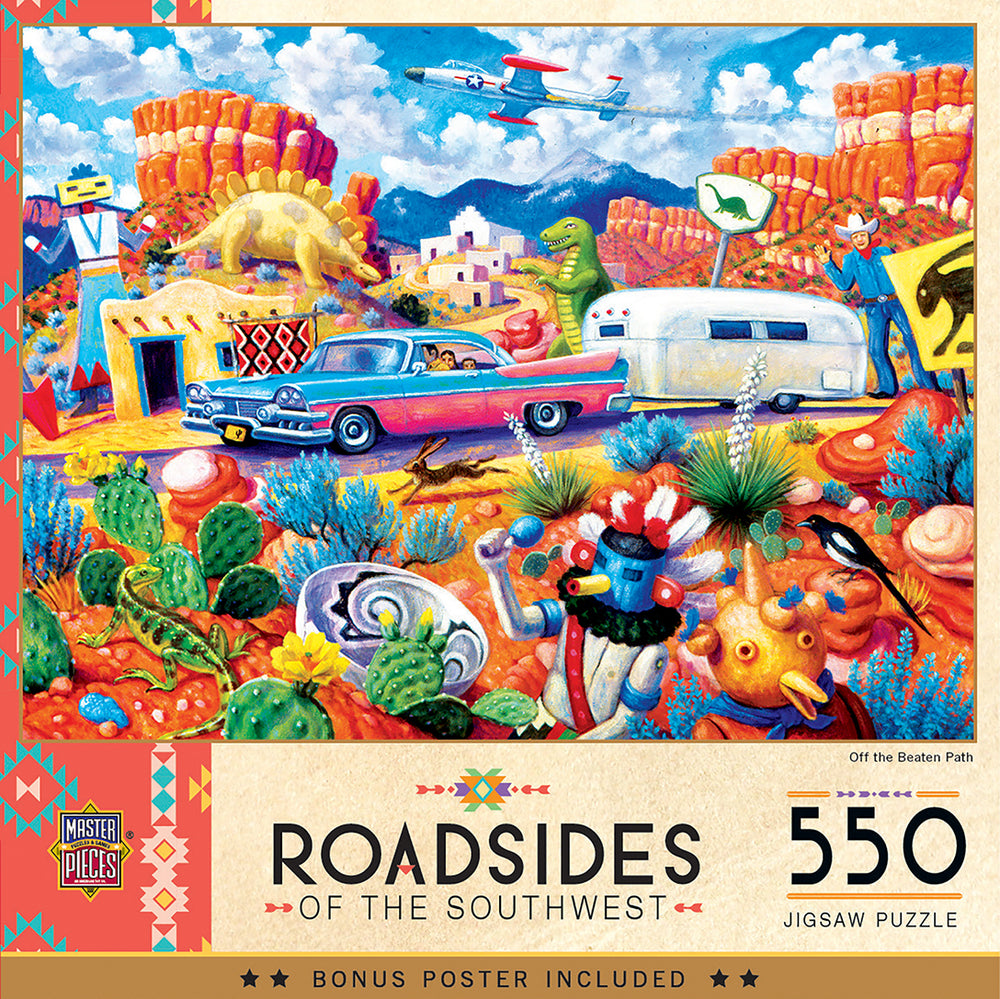 Puzzle Masterpieces:  550 Piece Roadsides of the Southwest - Off the Beaten Path