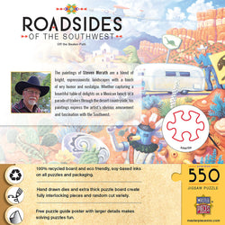 Puzzle Masterpieces:  550 Piece Roadsides of the Southwest - Off the Beaten Path