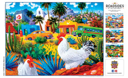 Puzzle Masterpieces:  550 Piece Roadsides of the Southwest - Gallos Blancos