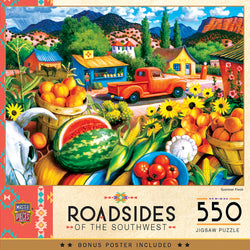 Puzzle Masterpieces:  550 Piece Roadsides of the Southwest - Summer Fresh