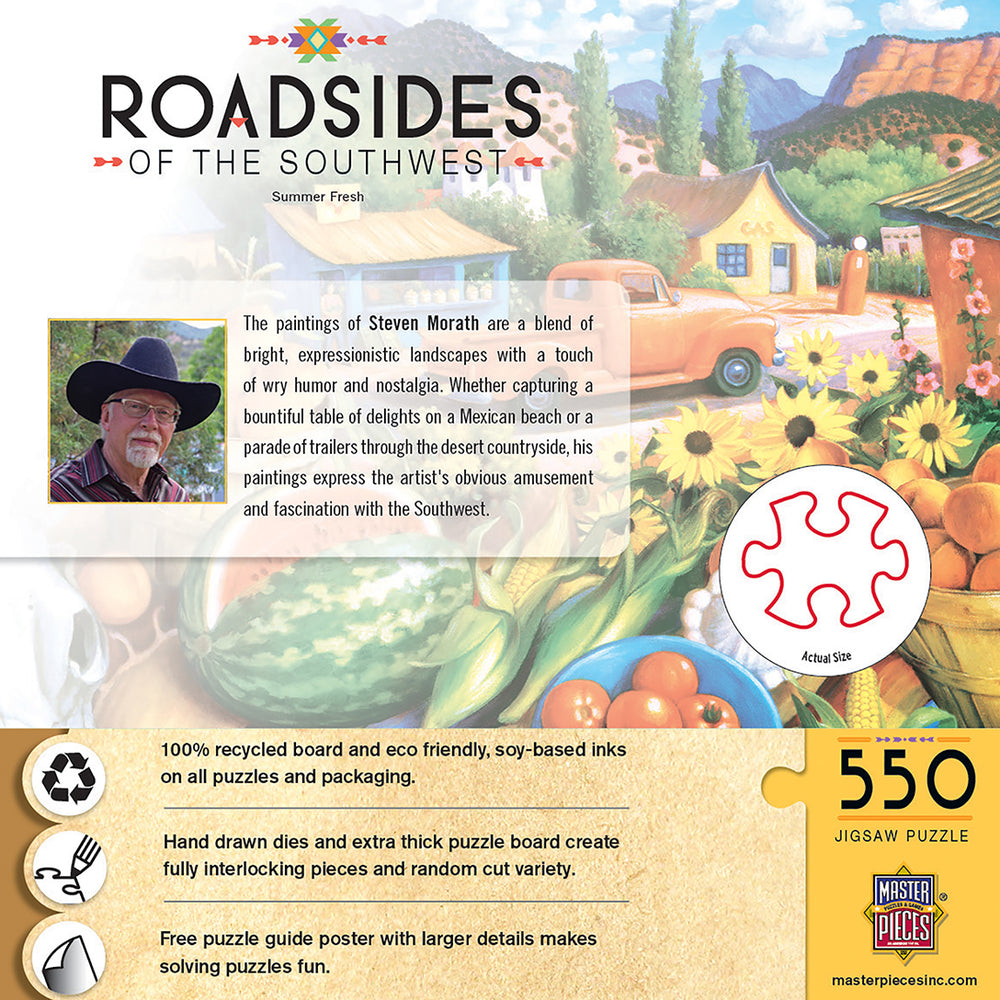 Puzzle Masterpieces:  550 Piece Roadsides of the Southwest - Summer Fresh