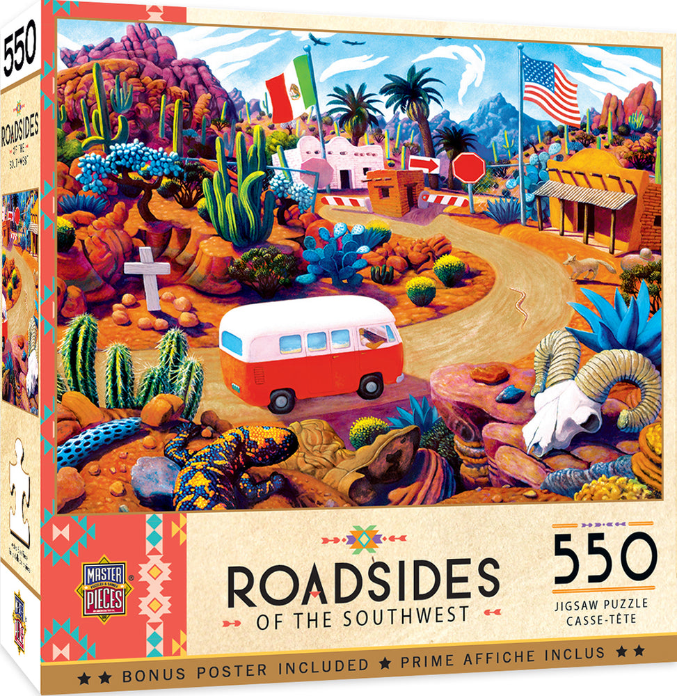 Puzzle Masterpieces:  550 Piece Roadsides of the Southwest - Touring Time