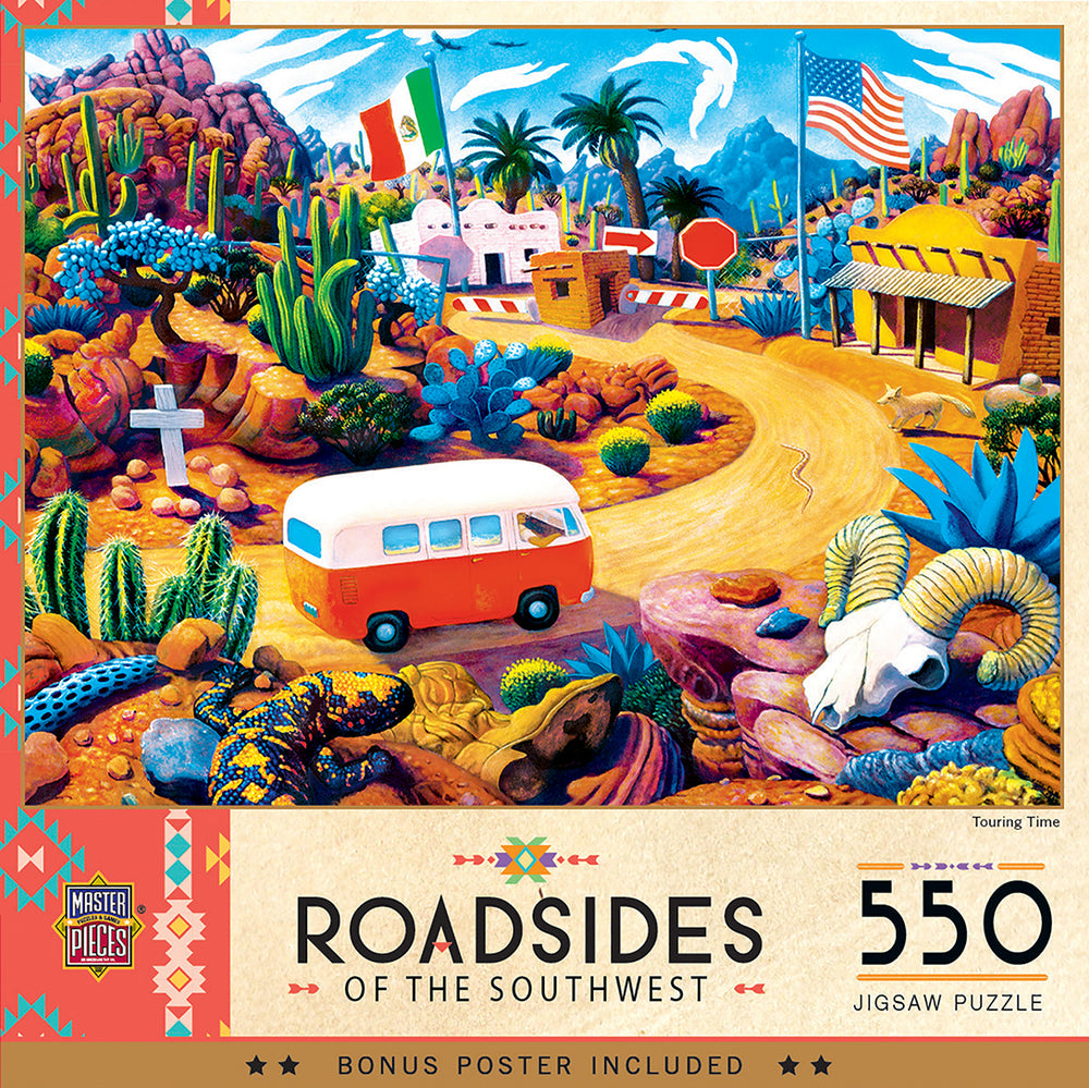Puzzle Masterpieces:  550 Piece Roadsides of the Southwest - Touring Time