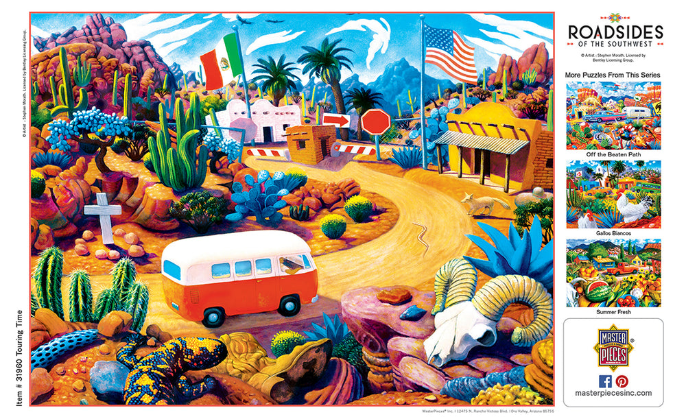 Puzzle Masterpieces:  550 Piece Roadsides of the Southwest - Touring Time