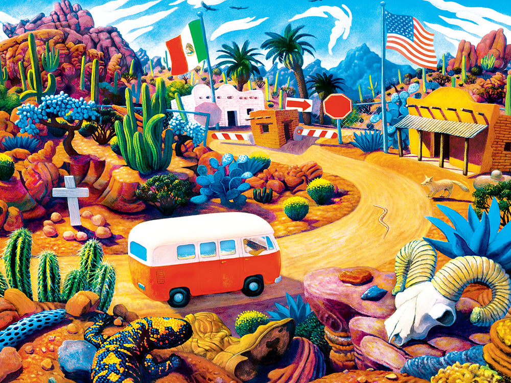 Puzzle Masterpieces:  550 Piece Roadsides of the Southwest - Touring Time