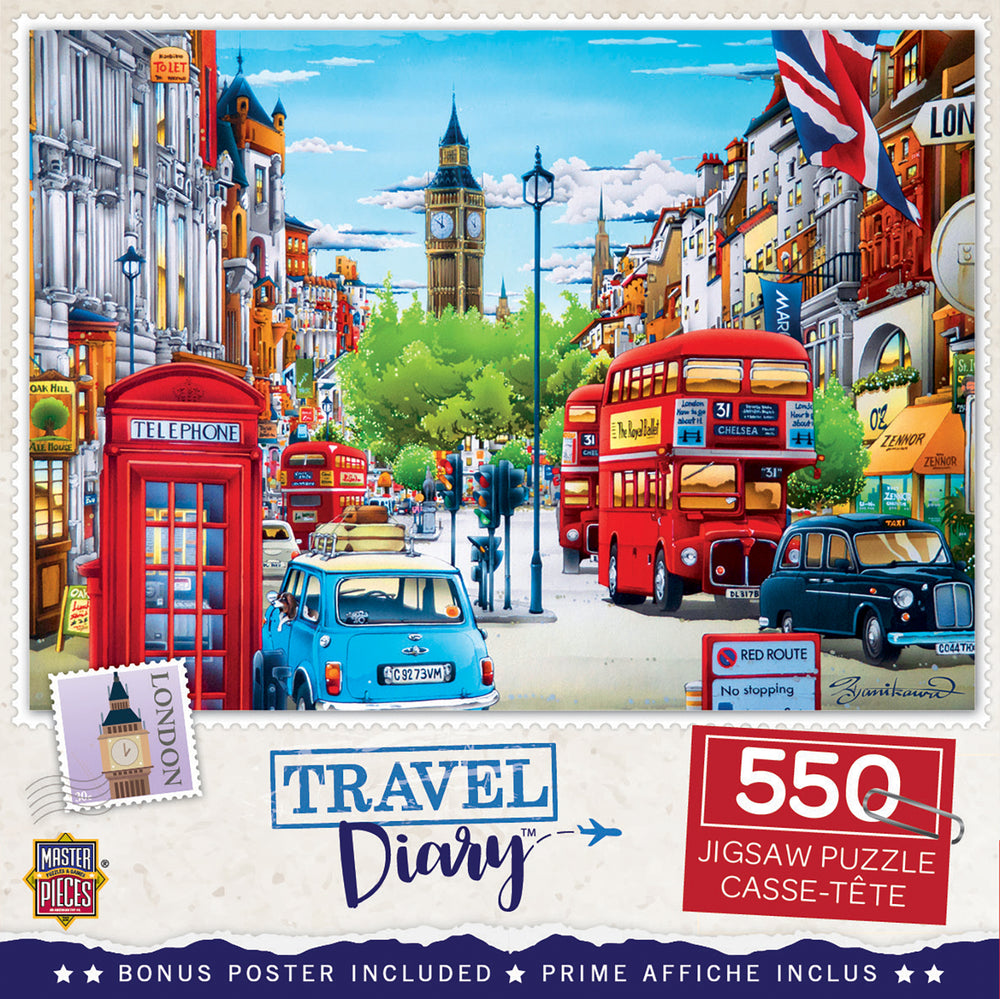 Puzzle Masterpieces:  550 Piece Travel Diary - London