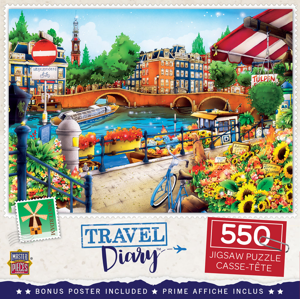 Puzzle Masterpieces:  550 Piece Travel Diary - Amsterdam