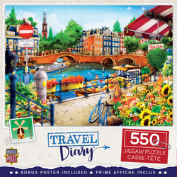 Puzzle Masterpieces:  550 Piece Travel Diary - Amsterdam
