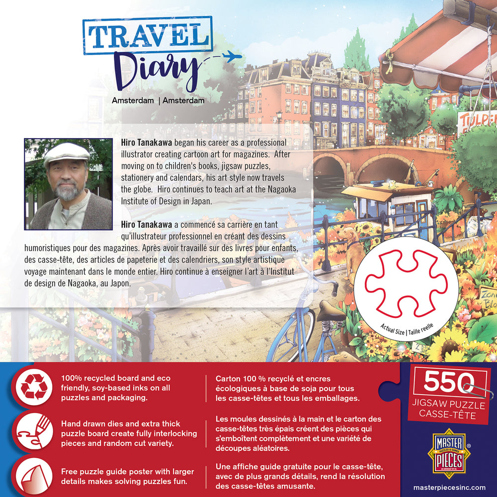Puzzle Masterpieces:  550 Piece Travel Diary - Amsterdam