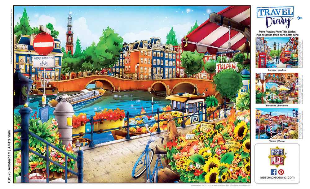 Puzzle Masterpieces:  550 Piece Travel Diary - Amsterdam