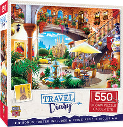 Puzzle Masterpieces:  550 Piece Travel Diary - Barcelona