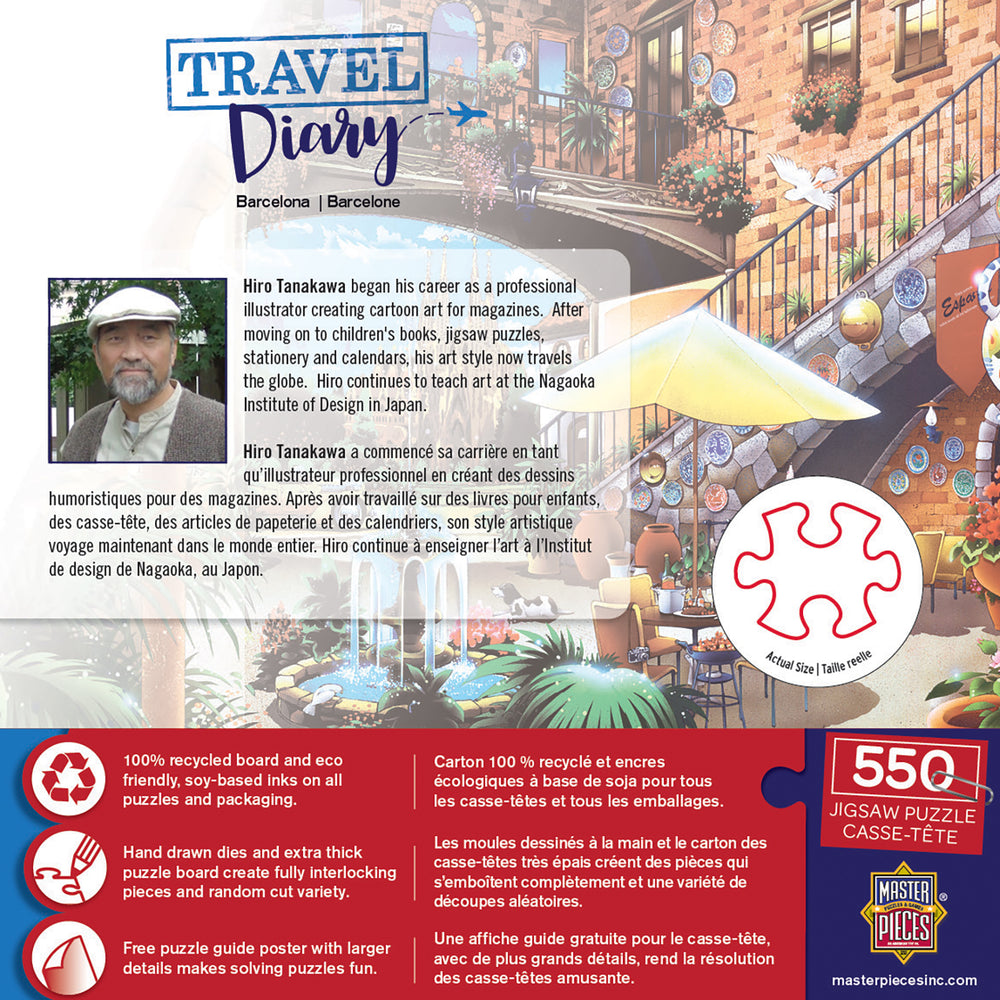 Puzzle Masterpieces:  550 Piece Travel Diary - Barcelona