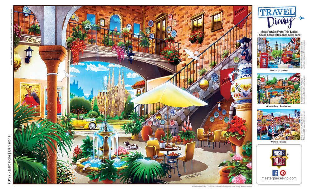 Puzzle Masterpieces:  550 Piece Travel Diary - Barcelona