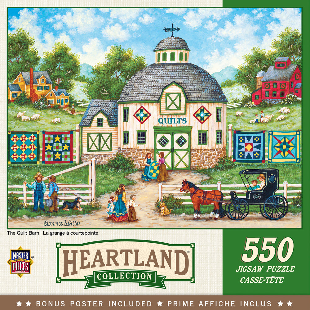 Puzzle Masterpieces:  550 Piece Heartland Collection - The Quilt Barn